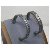 Silvertone Hoop Earrrings