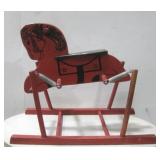 Vtg Handpainted Wooden Spring Horse See Info