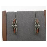 S.S Vtg. N/A Hallmarked Coral Earrings