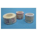 Three Vtg Postage Stamp Rolls
