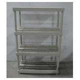 Four Tier Plastic Adjustable Shelf Unit See Info