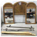 Vtg Head Board, Mirror, & Bed Frame Set See Info
