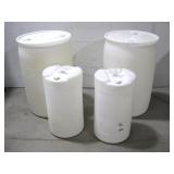 Four Plastic Drums Largest 35' x 26' See Info