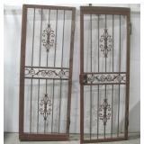 Two Wrought Iron Screen Doors 30' x 81' See Info