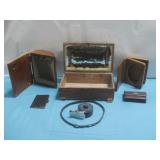Vtg Wood Trinket Box, Vtg Brooks Enterprise See