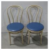 Two Wood Framed Chairs See Info