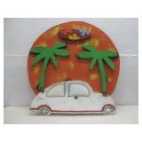 Metal Volkswagen Bug & Beach Wall Decor See Info