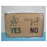 NIP Bathroom Etiquette Wooden Sign 8' x 5'