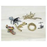 Vtg Brooches/Tie Tack Sarah Coventry, Enameled