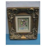 Vtg Oil Painting In Ornate Frame 11' x 12'