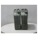 Two Vtg Military-Style 20L Steel Jerry Cans See