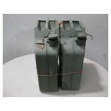 Two Vtg Military-Style 20L Steel Jerry Cans See