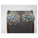 S.S Vtg. N/A Hallmarked Turquiose Earrings
