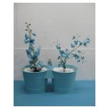 Two Potted Artificial Plants See Info