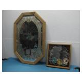 Two Vtg Mirror Wall Decor See Info