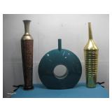 Three Decorative Vases See Info