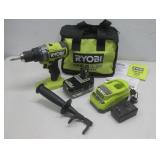 RYOBI Cordless Drill Set Powers On