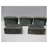 Five Vtg Ammunition Boxes See Info