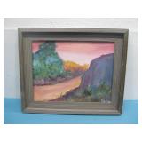 Signed Original Landscape Oil Painting 17' x 14'