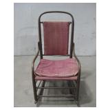 Vtg Rocking Chair Made W/ Horse Hair See Info