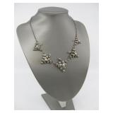 Vtg. Mexican S.S Grape Necklace Hallmarked See;