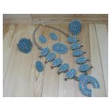 Navajo S.S Squash Blossom Petit Point Cluster See: