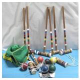 Vtg 6-Player Croquet Set See Info