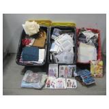 Assorted Fabric, Sewing Patterns & More See Info