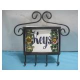 Handpainted Talavera Keys Holder W/Metal See Info