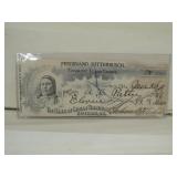 (1) 1901 Bank Check from the Bank of See Info