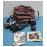 Vtg Canon AE-1 35mm Film Camera, Vivitar See Info
