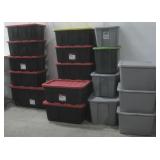 (19) Plastic Storage Bins Various Sizes See Info