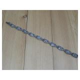 S.S Interlocking Link Hallmarked Bracelet
