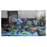 Assorted Toy Dinosaurs & Dinosaur Wall Art