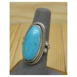 S.S Vtg. Navajo Hallmarked Turquiose Ring