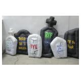 Halloween Headstone Inflatable Powers On/Inflates