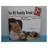 Vtg 1956 7up Cardboard Advertising Sign See Info