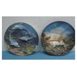 Two Decorative Ceramic Display Plates See Info