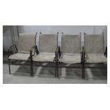Four Outdoor Patio Chairs W/Metal Base See Info