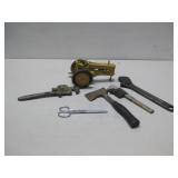Vtg Medal Toy Tractor & Various Hand Tools