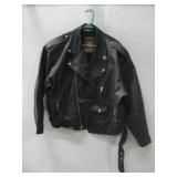 I.O.U. Leather Jacket Sz L See Info