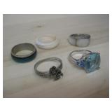 Five Various Style Fashion Rings