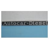 Vtg Autocar-Diesel Hood Emblem 21.5'
