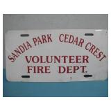 Vtg Sandia Park Volunteer Fire Dept. License See