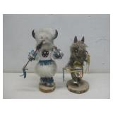 Buffalo & Wolf Man Kachina Dolls See Info