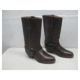 Vtg Frye Leather Harness Boots Sz 9.5B