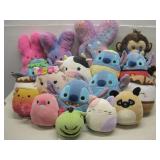 Assorted Squishmallows, Peep Plushies & More