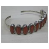 Sterling Silve N/A Coral Cuff Bracelet 17.24g TW