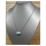 Antionete Mart Navajo S.S Kingman Turq Necklace