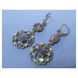 Floral Rhinestone Earrings